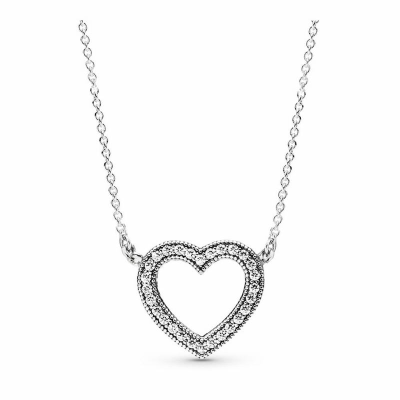 Pandora Loving Hearts Necklace NZ Sale, Sterling Silver (245091-NWD)